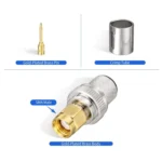 10pcs /Pack SMA Male Crimp Connector Kit For LMR-400 / RG8 / RG213 / Belden-9913 SMA Extension Cable - Image 2