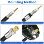 10pcs /Pack SMA Male Crimp Connector Kit For LMR-400 / RG8 / RG213 / Belden-9913 SMA Extension Cable - Image 5