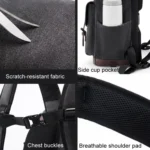 Cwatcun D128 Vintage Shoulder Backpack Split Compartment Large Capacity Splashproof Photography Bag - Image 8