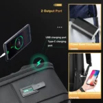 Bopai 61-51011 Large-Capacity Waterproof Business Laptop Backpack With USB+Type-C Port - Image 4