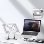Aluminum Alloy Laptop Stand Notebook Riser with 360 Degree Rotating Base, - Image 2