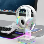 Z3 Cracked With 3USB Expansion Port Headphone Stand RGB Ambient Light Headphone Display Holder