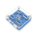 4 x USB 3.0 HUB 5Gbps Transparent Docking Station USB Adapter Splitter