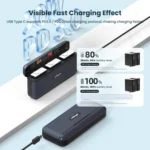 AMagisn Portable Fast Charge Hub For GoPro HERO12 Black / HERO11 Black / HERO10 Black / HERO9 Black - Image 3