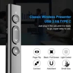 B2 2.4GHz Dual-Mode Conference PPT Wireless Page Turning Pen Multimedia Infrared Laser Pointer - Image 5