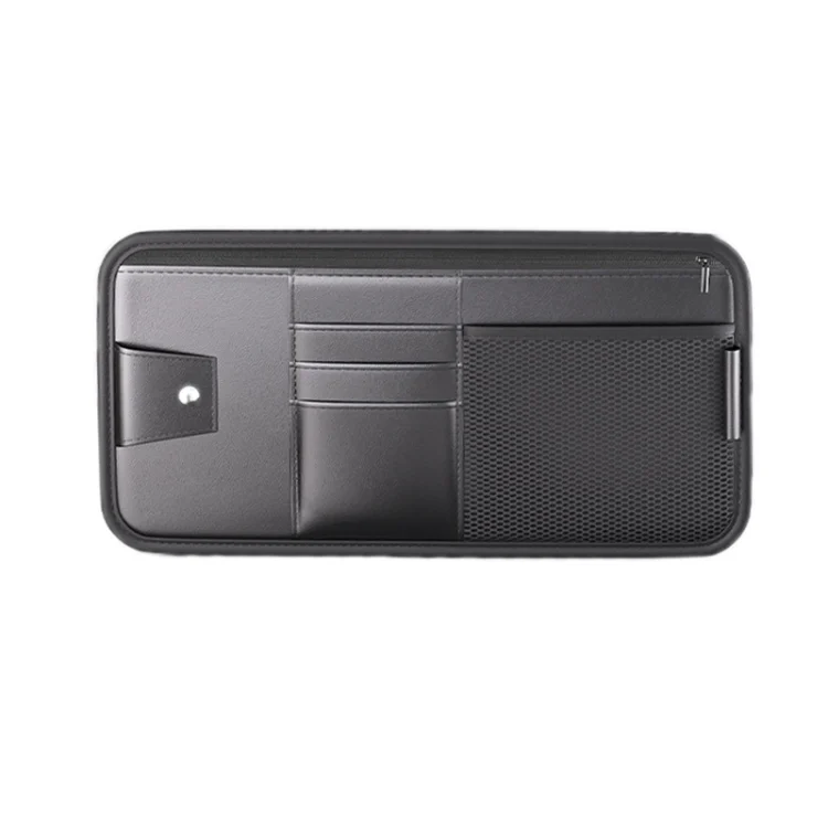 Car Sun Visor Card Glasses Holder Zipper Storage Bag