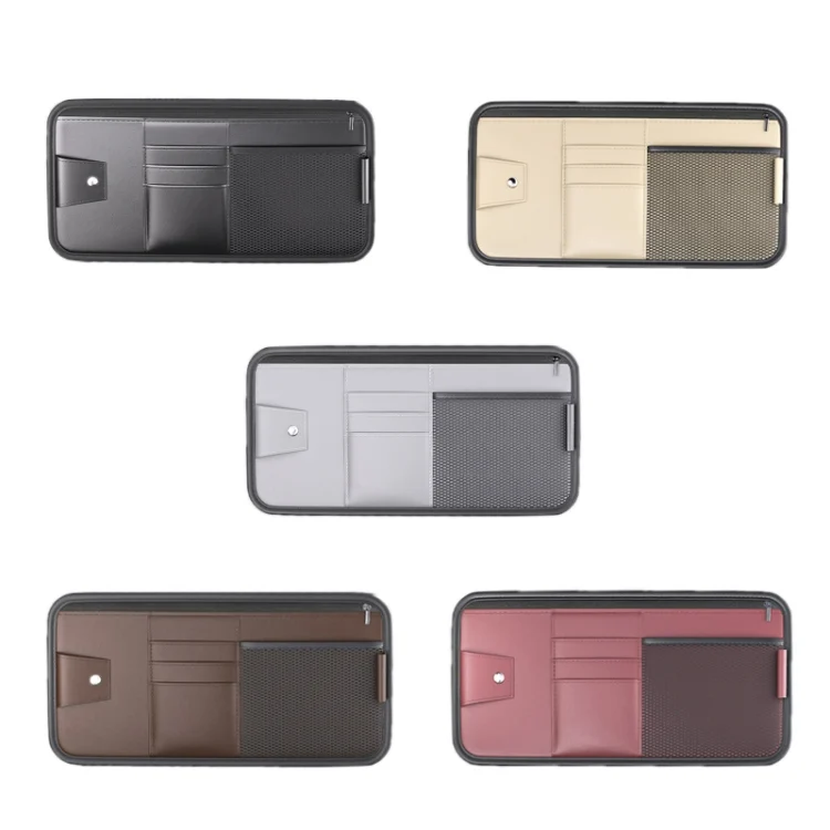 TBD06050923_B1.webp Car Sun Visor Card Glasses Holder Zipper Storage Bag - Image 2