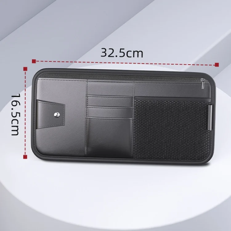 TBD06050923_B2.webp Car Sun Visor Card Glasses Holder Zipper Storage Bag - Image 3