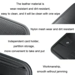 Car Sun Visor Card Glasses Holder Zipper Storage Bag - Image 4