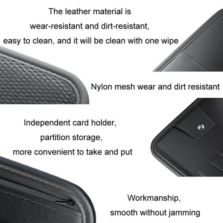 TBD06050923_B3.webp Car Sun Visor Card Glasses Holder Zipper Storage Bag - Image 4