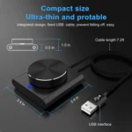USB Computer Volume Adjuster Multimedia Audio Line Controller Speaker Knob Switch - Image 4