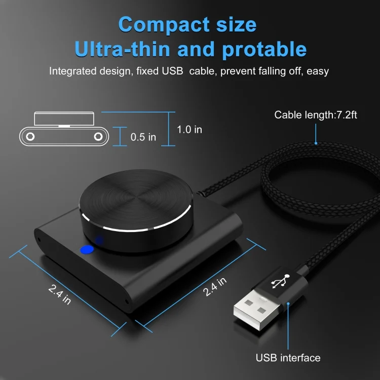 TBD06051116_B3.webp USB Computer Volume Adjuster Multimedia Audio Line Controller Speaker Knob Switch - Image 4