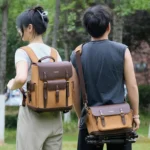 Vintage Waterproof Canvas Bag DSLR Camera Photo Bag - Image 2