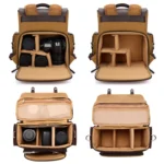 Vintage Waterproof Canvas Bag DSLR Camera Photo Bag - Image 5