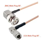 CC4 Male To BNC Male Elbow Connector Cable RG179 Coaxial RF Cable - Image 3