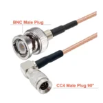 CC4 Male Elbow To BNC Male Connector Cable RG179 Coaxial RF Cable - Image 3