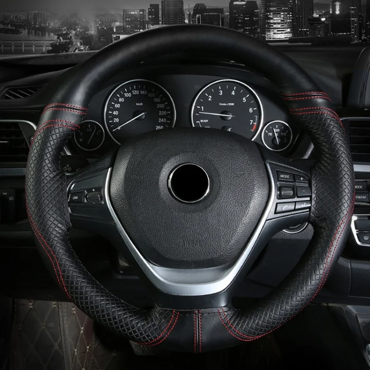 TBD06051743_B7.webp Cowhide Embossed Hand-Stitched Double-Line Steering Wheel Cover - Image 8