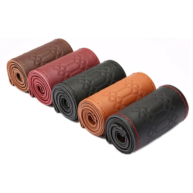 TBD06051751_B1.webp Four-season Embossed Hand-sewn Cowhide Steering Wheel Cover - Image 2