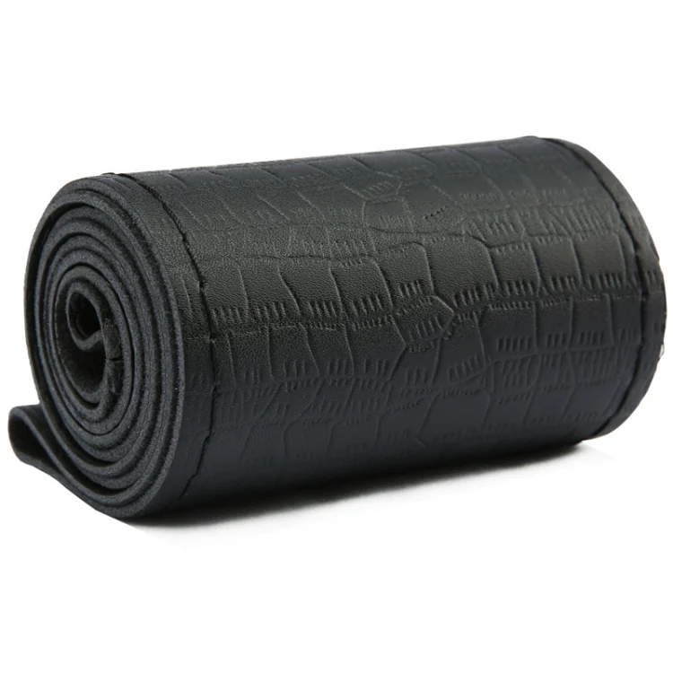 Four-season Embossed Cowhide Hand-sewn Steering Wheel Cover