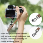 Cwatcun H90 Dual Camera Leather Strap Adjustable Multi-functional Convenient Camera Shoulder Strap - Image 6