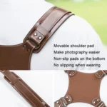 Cwatcun H90 Dual Camera Leather Strap Adjustable Multi-functional Convenient Camera Shoulder Strap - Image 7