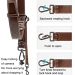 Cwatcun H90 Dual Camera Leather Strap Adjustable Multi-functional Convenient Camera Shoulder Strap - Image 10