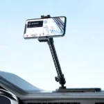 Car Phone Mount Extension Arm Double Jointed Swivel Adjustment Carbon Fiber Bracket Connecting Rod - Image 2