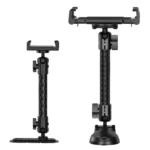 Car Phone Mount Extension Arm Double Jointed Swivel Adjustment Carbon Fiber Bracket Connecting Rod - Image 3