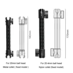 Car Phone Mount Extension Arm Double Jointed Swivel Adjustment Carbon Fiber Bracket Connecting Rod - Image 4