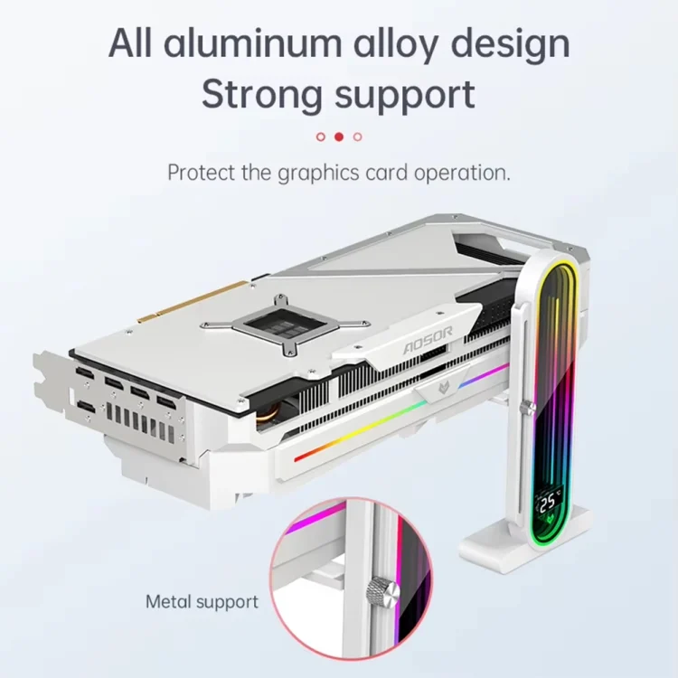 TBD06051798_B3.webp COOLMOON GH3 Computer ARGB Vertical Adjustable Lens Graphics Card Holder - Image 4