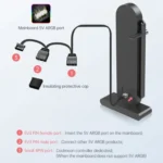 COOLMOON GH3 Computer ARGB Vertical Adjustable Lens Graphics Card Holder - Image 8