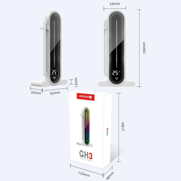 TBD06051798_B9.webp COOLMOON GH3 Computer ARGB Vertical Adjustable Lens Graphics Card Holder - Image 10