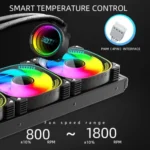 COOLMOON CM-YM-360T Computer ARGB Temperature Display Lens Multi-Platform Integrated CPU Cooler - Image 2