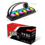 COOLMOON CM-YM-360T Computer ARGB Temperature Display Lens Multi-Platform Integrated CPU Cooler - Image 12