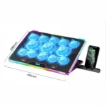 ICE COOREL K15C Smart Adjustable Laptop Radiator Base With RGB Lighting Effect - Image 2