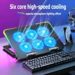 ICE COOREL A9R 6-fans Adjustable Laptop Stand Radiator with RGB Atmosphere Light - Image 3