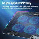 ICE COOREL A9R 6-fans Adjustable Laptop Stand Radiator with RGB Atmosphere Light - Image 5