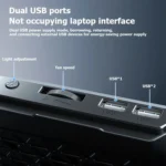 ICE COOREL A9R 6-fans Adjustable Laptop Stand Radiator with RGB Atmosphere Light - Image 9