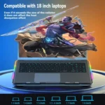 ICE COOREL A9R 6-fans Adjustable Laptop Stand Radiator with RGB Atmosphere Light - Image 10