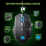 Inphic PW1H Wired Silent Illuminated Computer Gaming 6-Button Mouse - Image 3