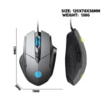 Inphic PW1H Wired Silent Illuminated Computer Gaming 6-Button Mouse - Image 9