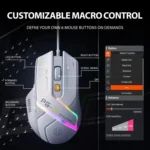 Inphic PG1 RGB Light Emitting Computer Gaming Wired Mouse - Image 7