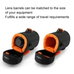 Cwatcun D157 DSLR Camera Lens Barrel Shockproof Thickened Digital Lens Bag Flip Lens Pouch - Image 4