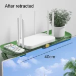 No Punching TV Set-top Box Adjustable Storage Shelf Monitor Computer Screen Holder Router Hanger - Image 4