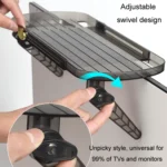 No Punching TV Set-top Box Adjustable Storage Shelf Monitor Computer Screen Holder Router Hanger - Image 5