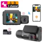 M700A 3 Channels Car Recorder 4K UHD Front+1080P Inside+2K Rear+GPS+WIFI Dash Cam - Image 2