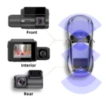 M700A 3 Channels Car Recorder 4K UHD Front+1080P Inside+2K Rear+GPS+WIFI Dash Cam - Image 9