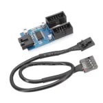 Motherboard 9Pin USB2.0 1 In 2 Extension Cable With Chip Support Multiple Interface For Shared Use