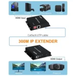 300m IP HDMI Extender HD Video Transmission, Transmitter + Receiver - Image 5