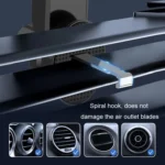 Car Air Outlet Mobile Phone Holder Automatic Lock Snap-on Navigation Holder - Image 9